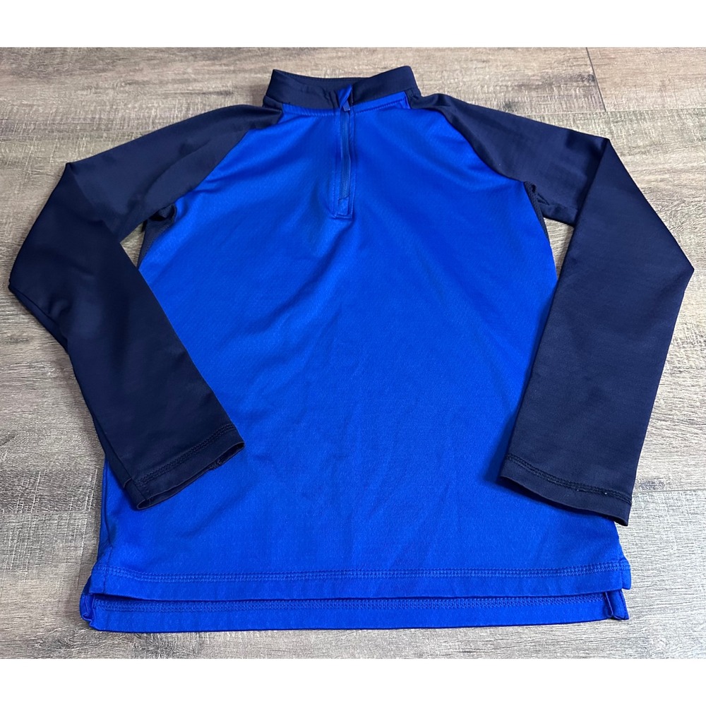 All in Motion Boys Blue Colorblock Quarter Zip Pullover Long Sleeve Shirt S 6/7
